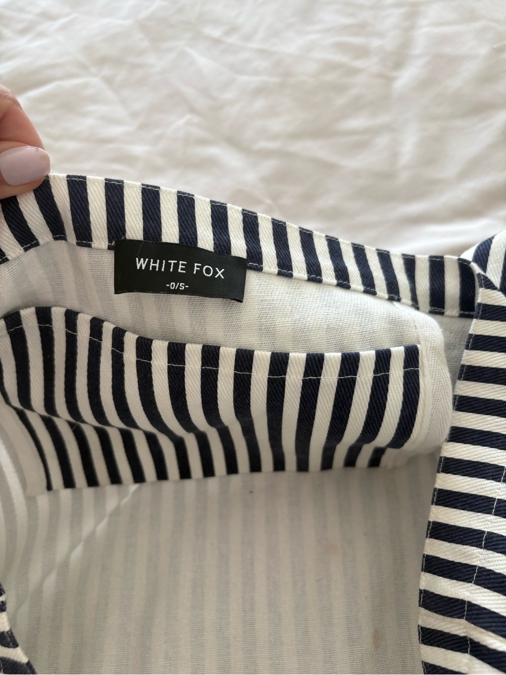 White Fox Boutique Black & White Striped Tote with Pink Cherry Graphic - Picture 3 of 3